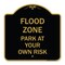 Signmission Designer Series Sign-Flood Zone, Black & Gold Aluminum Architectural Sign, 18" x 18", BG-1818-23951 A-DES-BG-1818-23951 - alternate 1